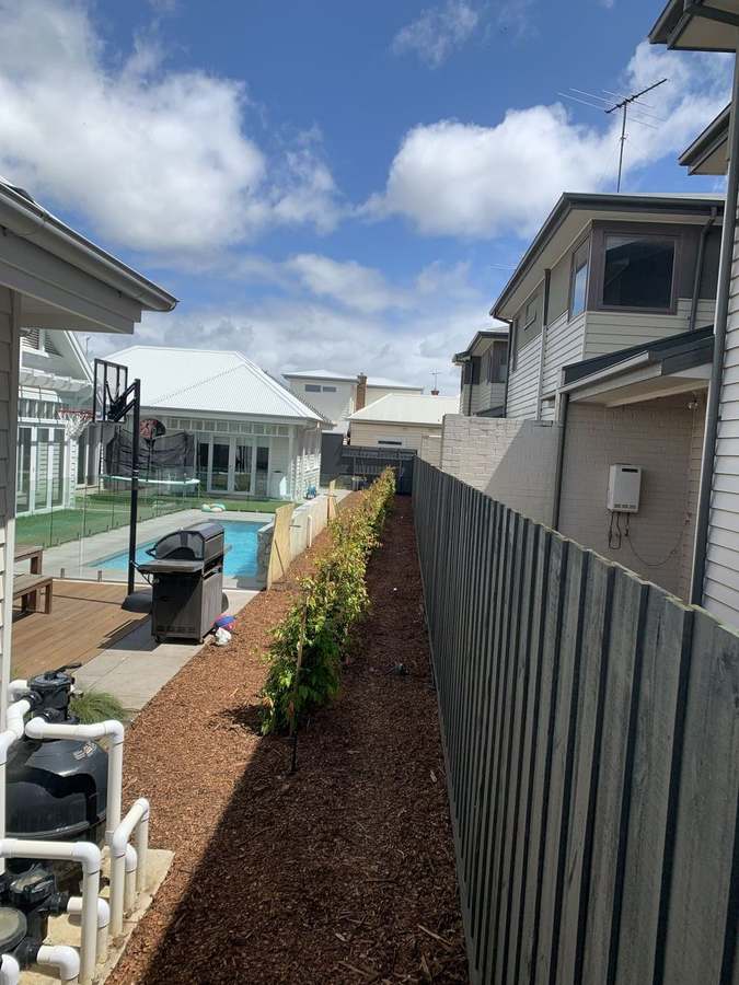 Side passage — after planting & mulching