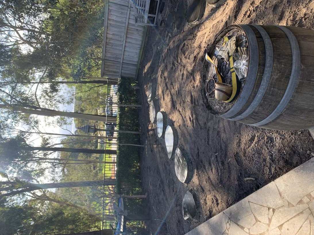 Stepping stone path — laying in progress