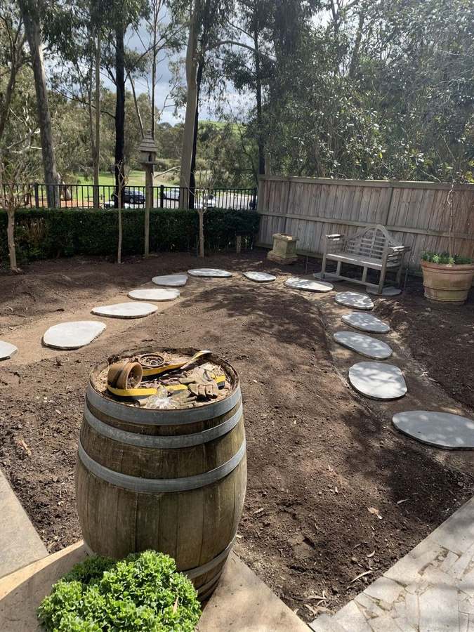 Stepping stone path — layout & design