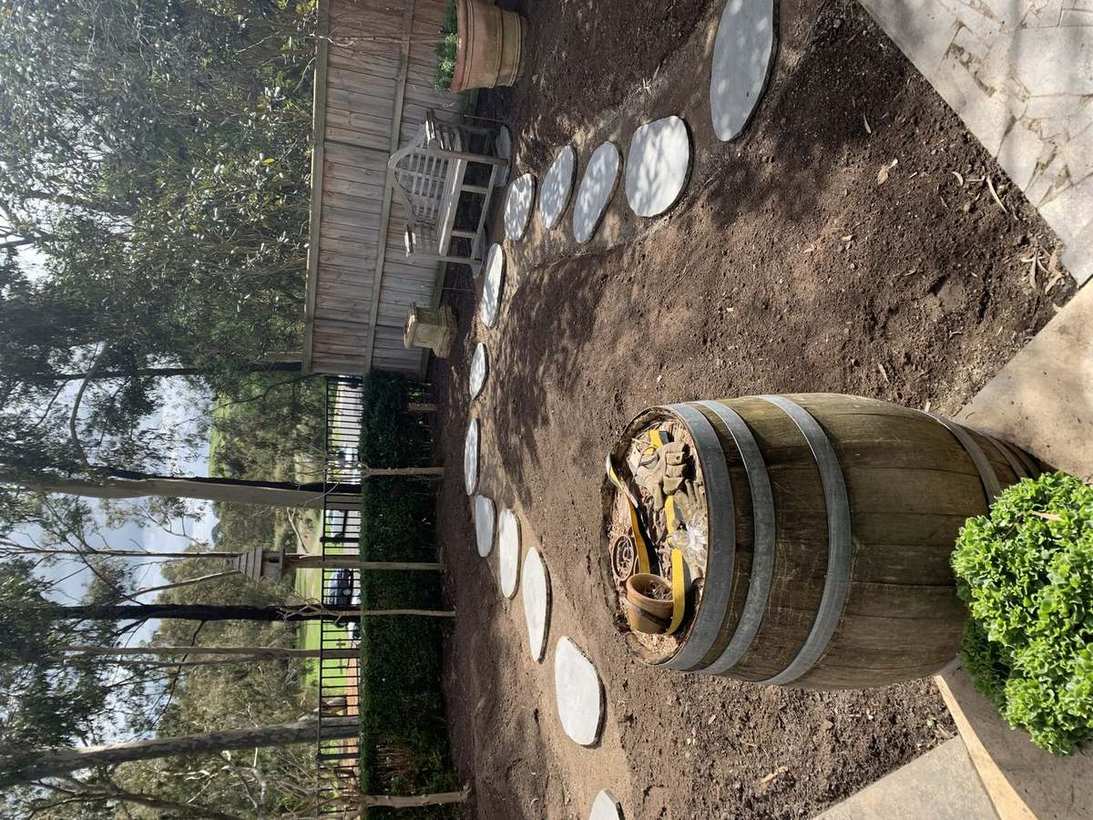 Stepping stone path — layout & design